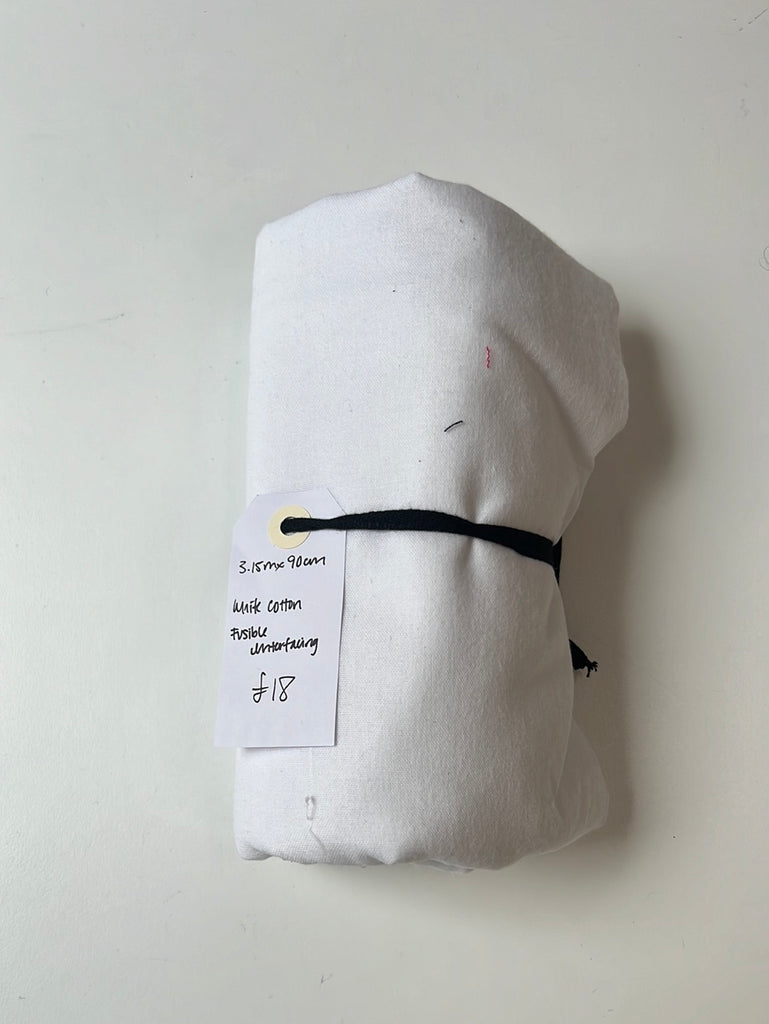 White Cotton Fusible Interfacing Remnant