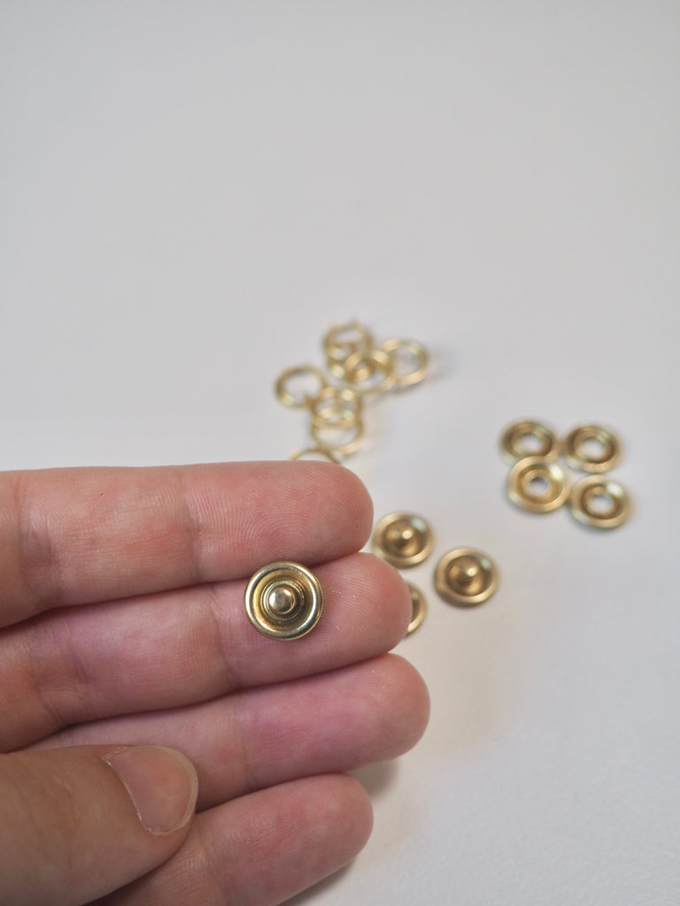 Gold Press Studs 11mm/18L