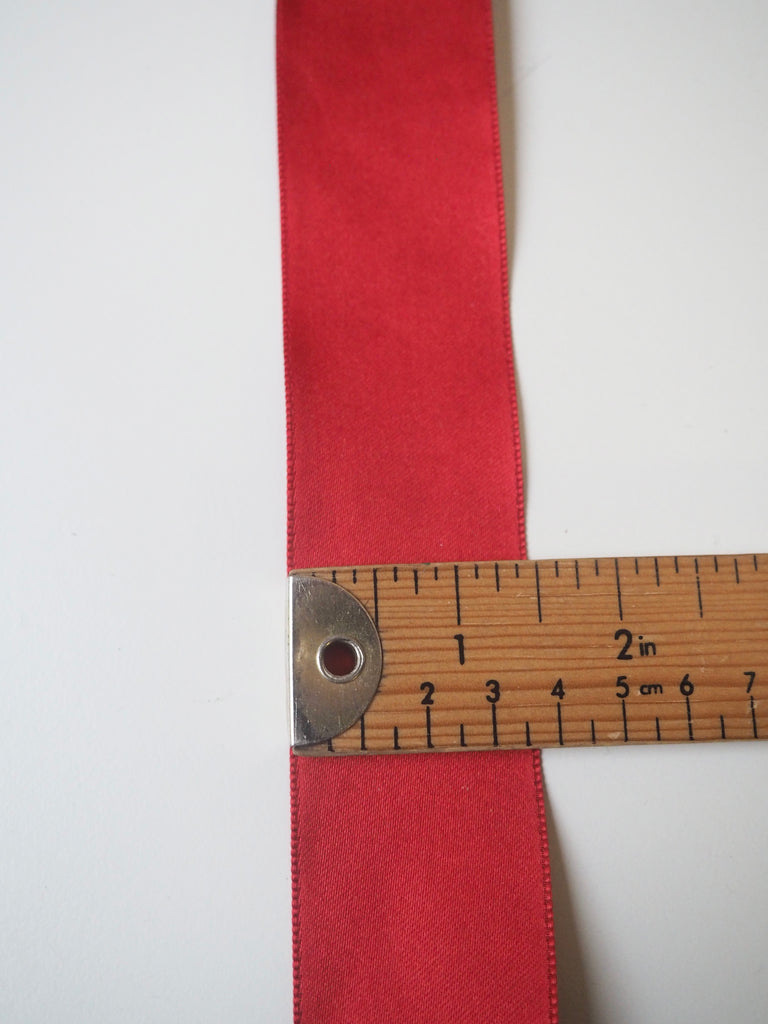 Red Silk Double Faced Satin Ribbon 39mm