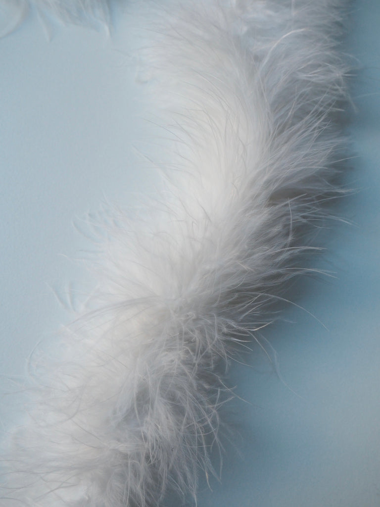 White Marabou Feather Boa