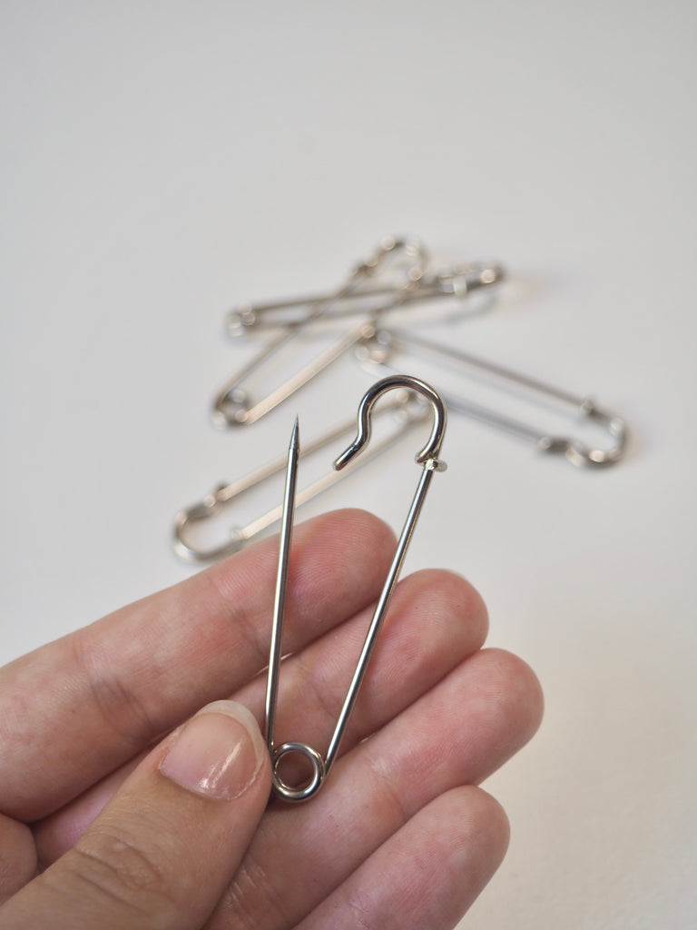 Silver Pin Fastening 62mm