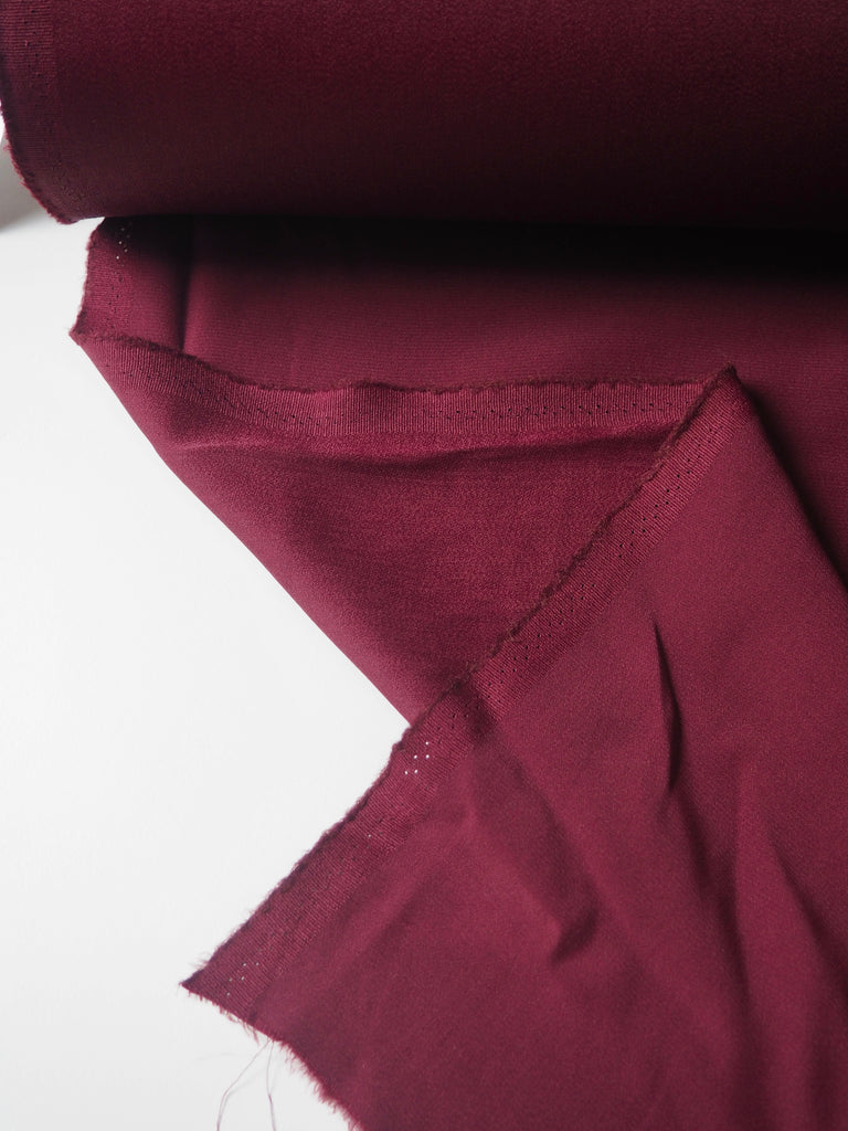 Wine Crepe-Backed Viscose/Acrylic Satin