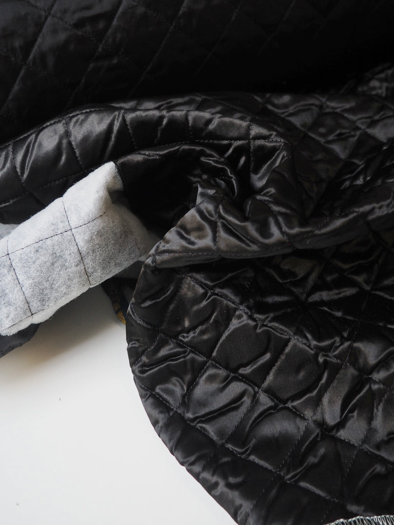 Black Double Faced Quilted Coating
