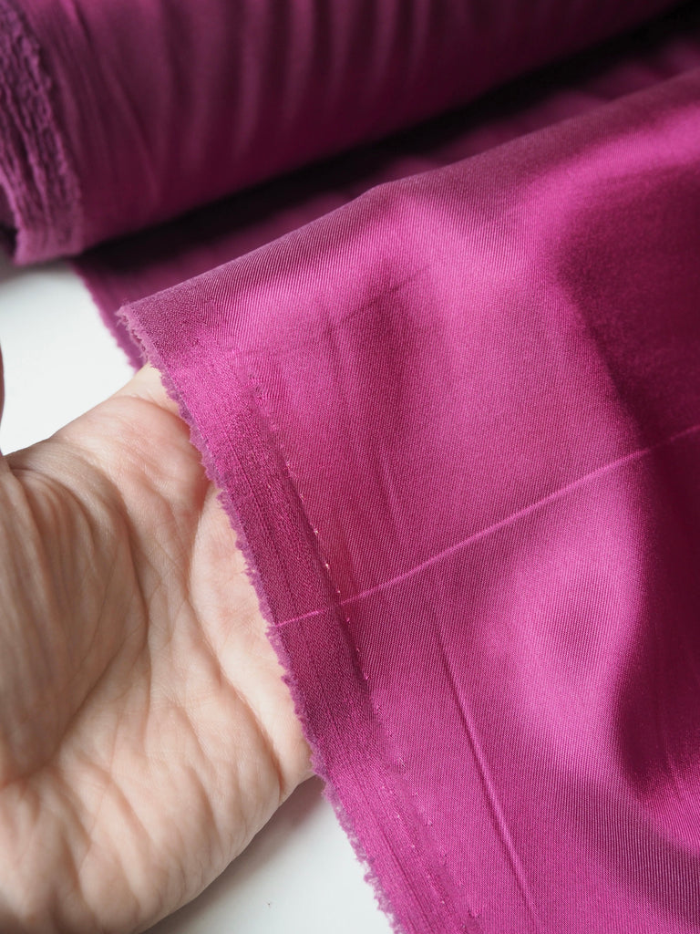 Magenta Two-Tone Stretch Acetate Satin Twill Lining