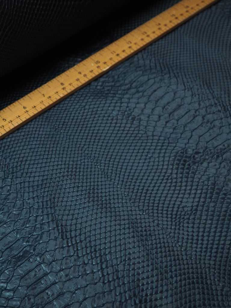 Midnight Python Embossed Viscose/Acetate
