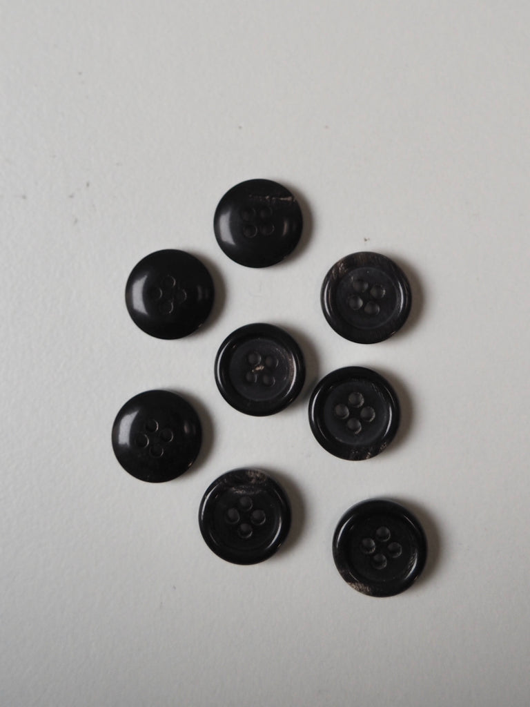 Dark Brown Faux-Horn Buttons 13mm/20L