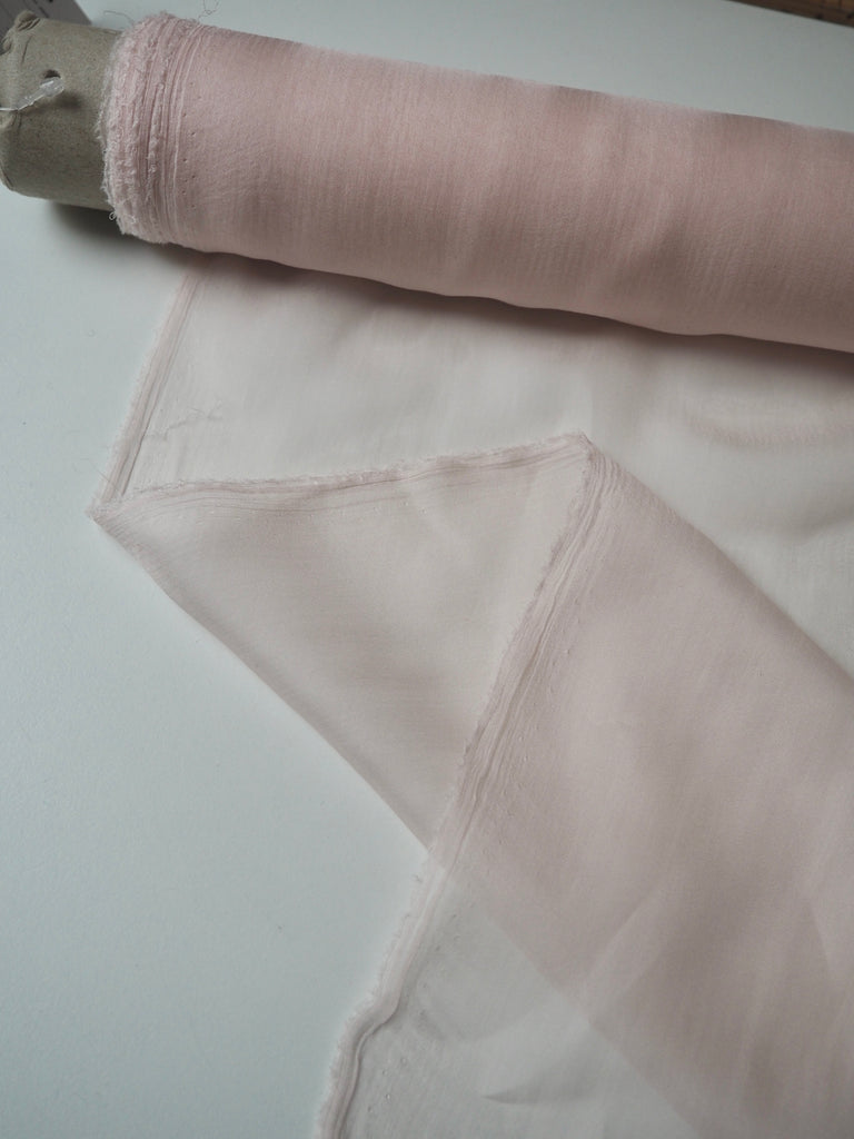 Pale Pink Silk Chiffon