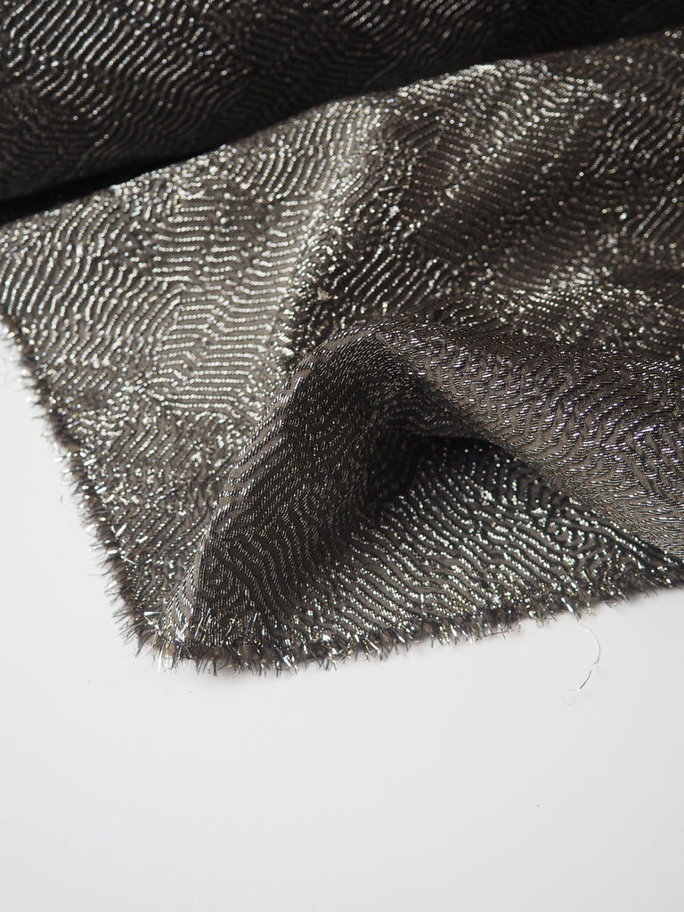 Pewter Wave Metallic Jacquard