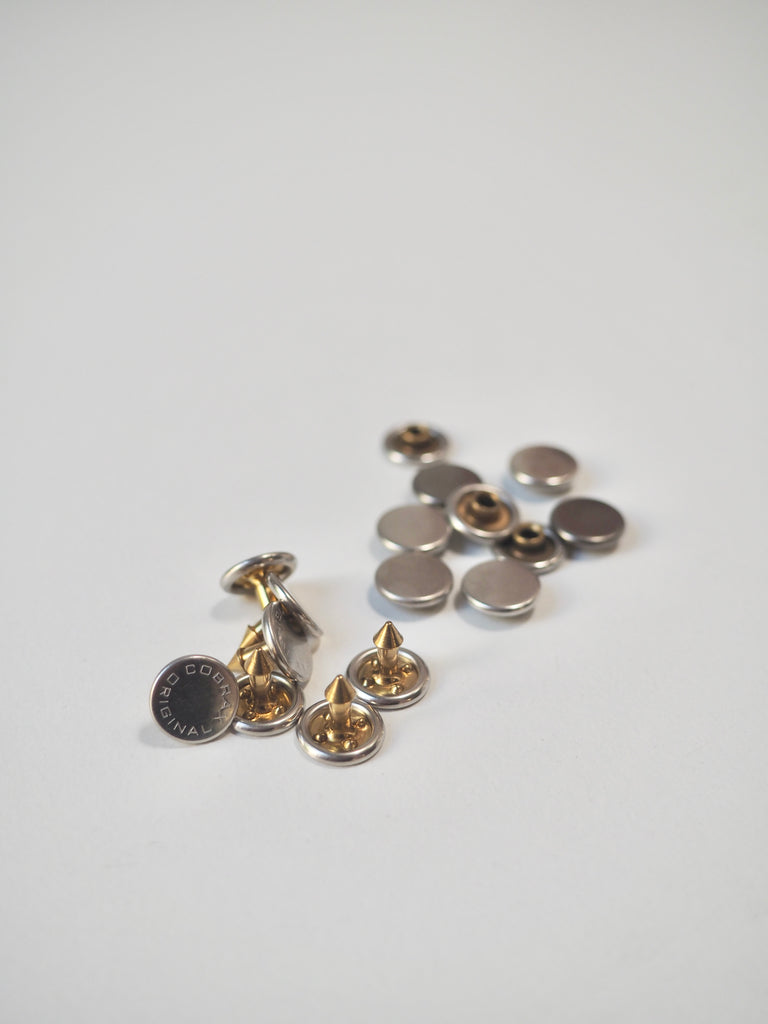 Silver Branded Rivets 9mm