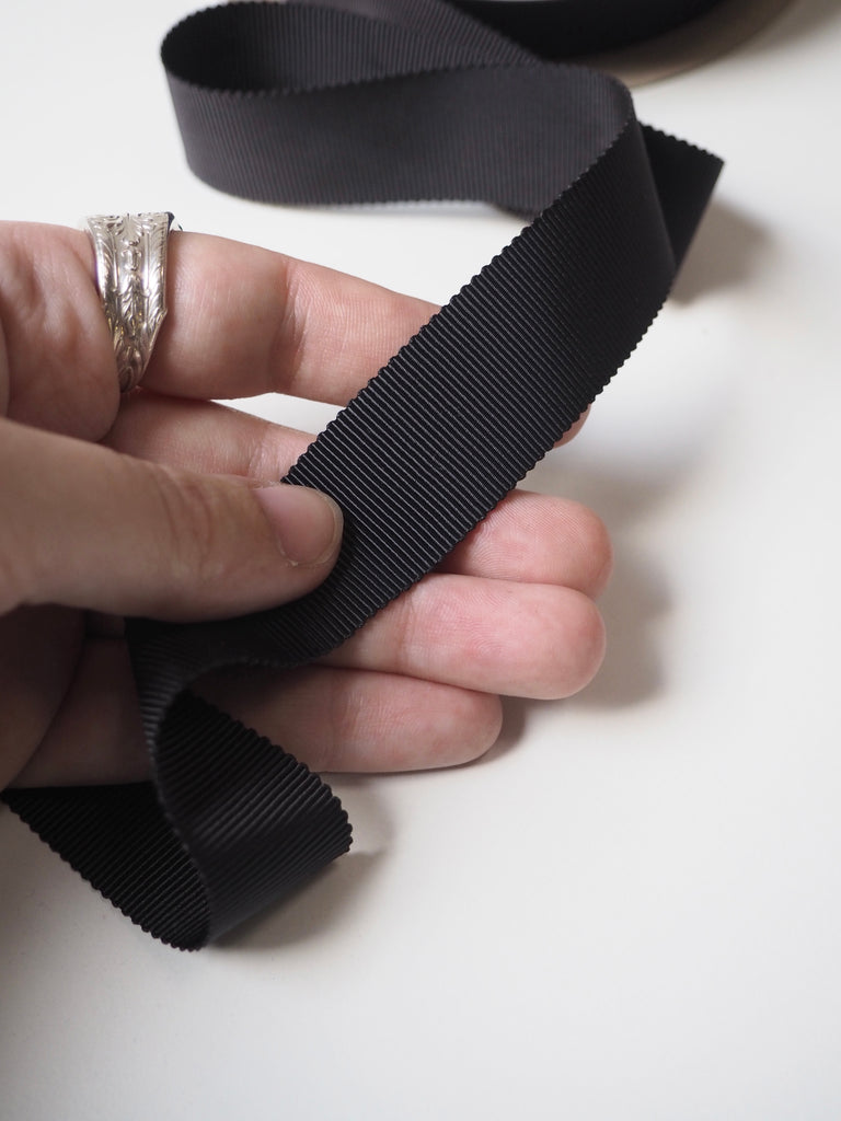 Black Grosgrain Ribbon 25mm