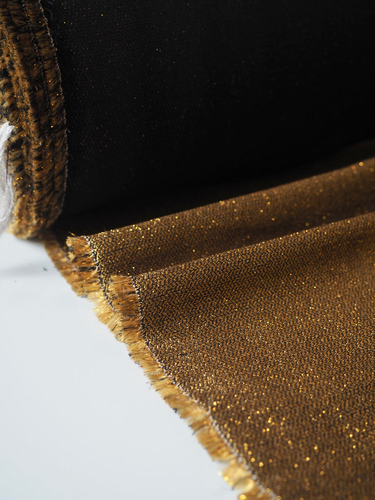 Yellow Gold Metallic Cotton Jacquard