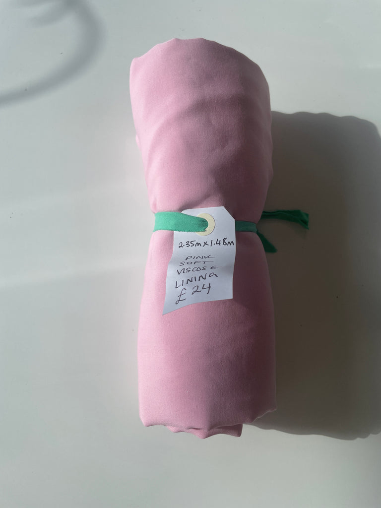 Pink Soft Viscose Lining Remnant