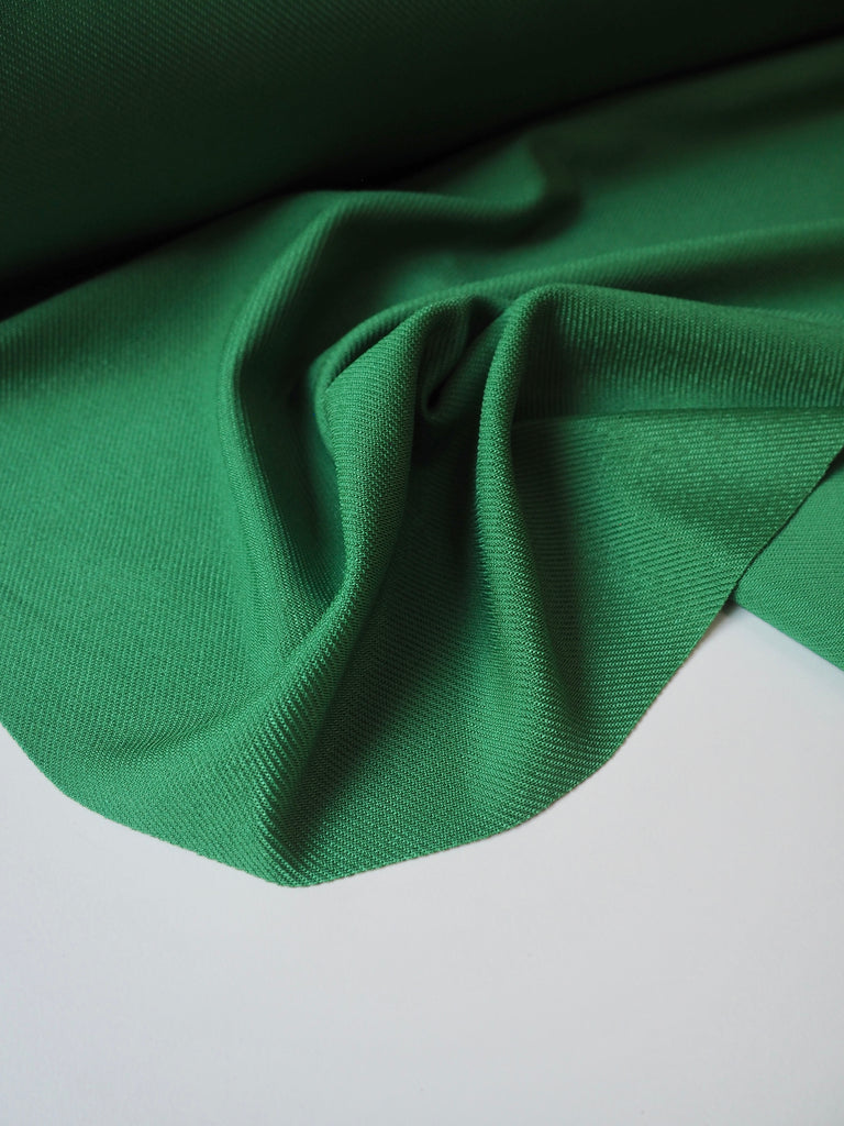 Emerald Viscose Satin Twill Jersey
