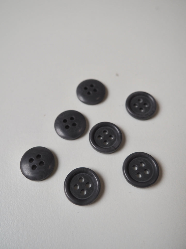 Grey Rimmed Buttons 15mm/24L