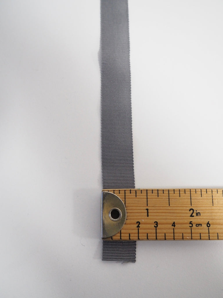 Shindo Grey Grosgrain Ribbon 18mm