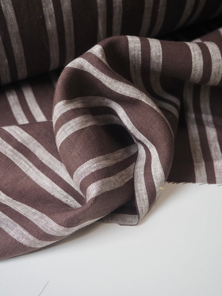 Coffee Stripe Linen
