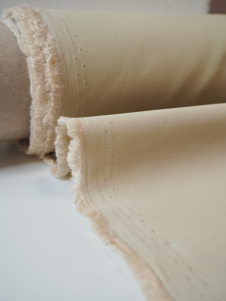 Beige Cotton/Nylon Taffeta