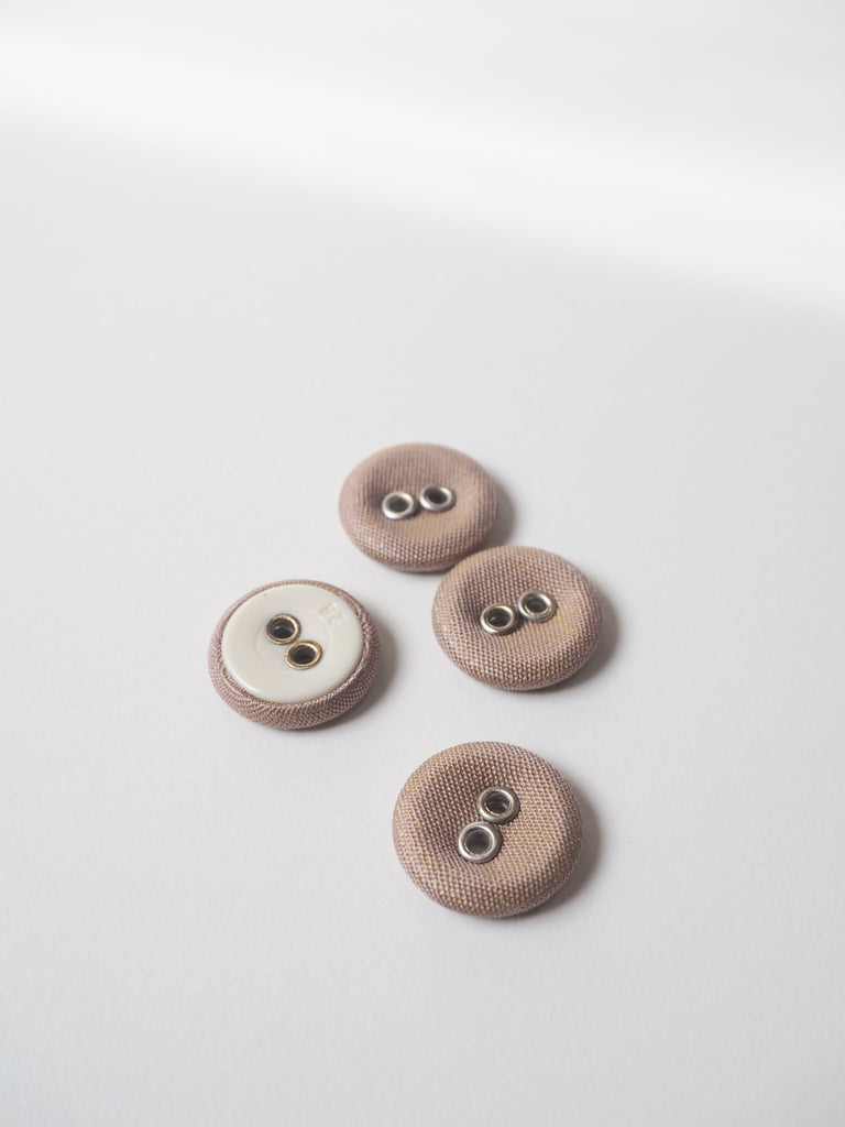 Beige Fabric Covered Buttons 18mm
