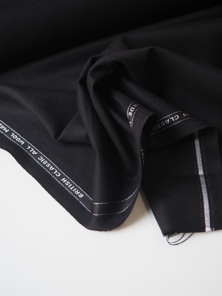 Black Wool Twill