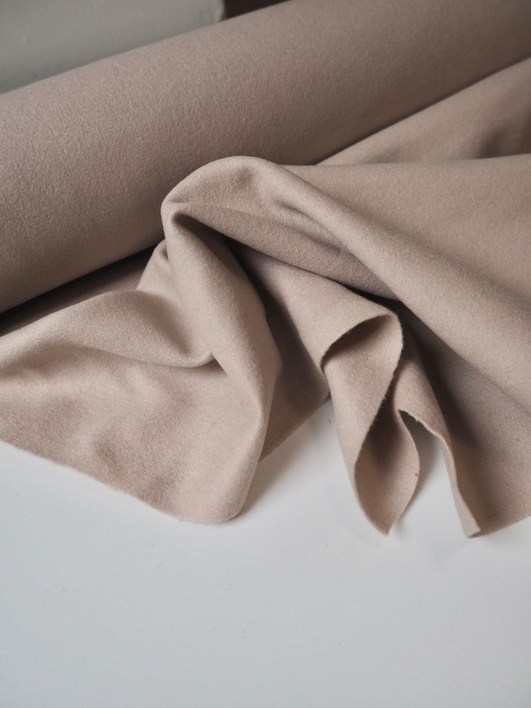 Pale Blush Felted Wool Melton