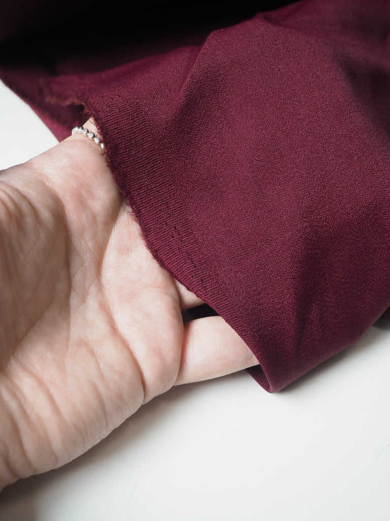 Wine Crepe-Backed Viscose/Acrylic Satin