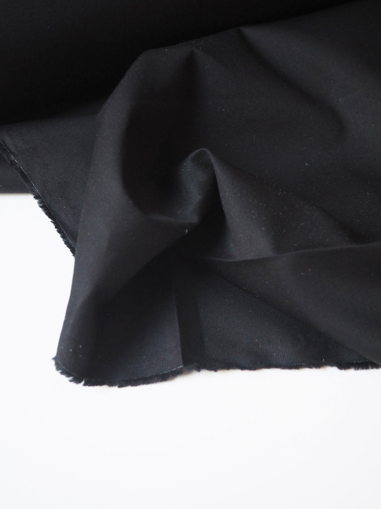 Black Sateen Cotton Twill