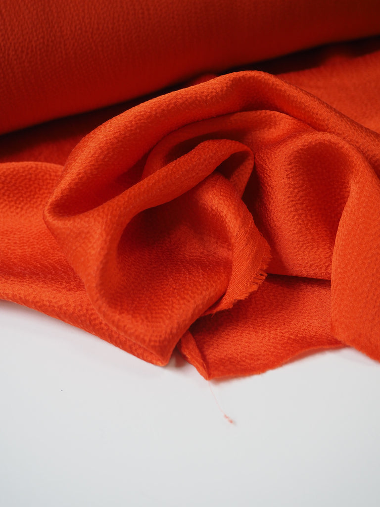 Orange Hammered Silk Satin
