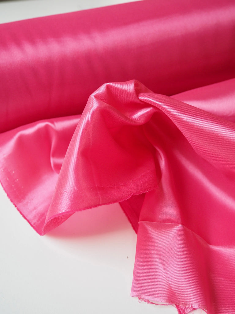 Hot Pink Stretch Acetate Satin Twill Lining