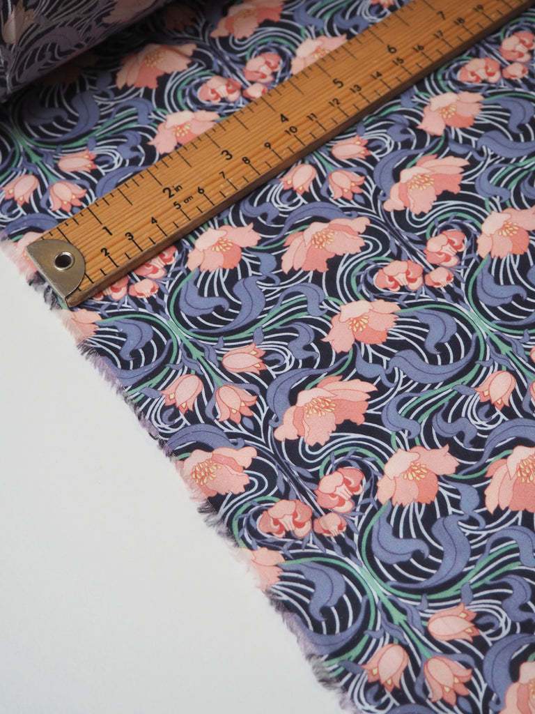 Liberty Blue Tulip Swirl Tana Cotton Lawn