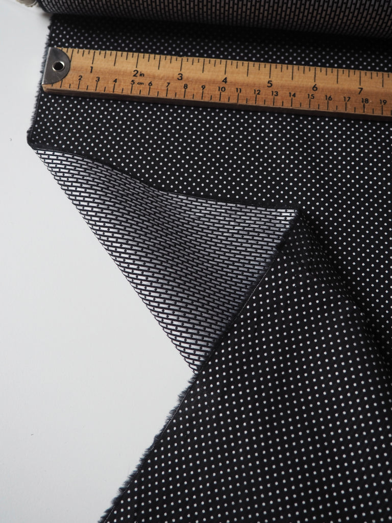 Black + Silver Cotton Jacquard