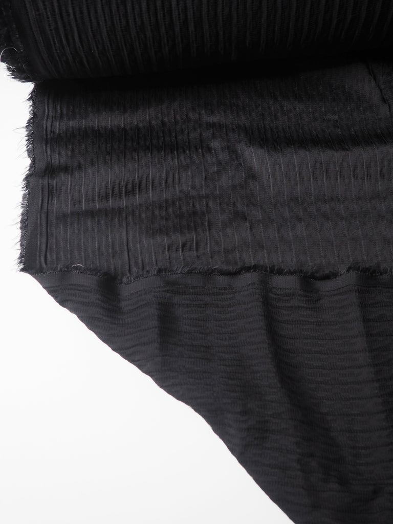 Black Viscose Cloqué