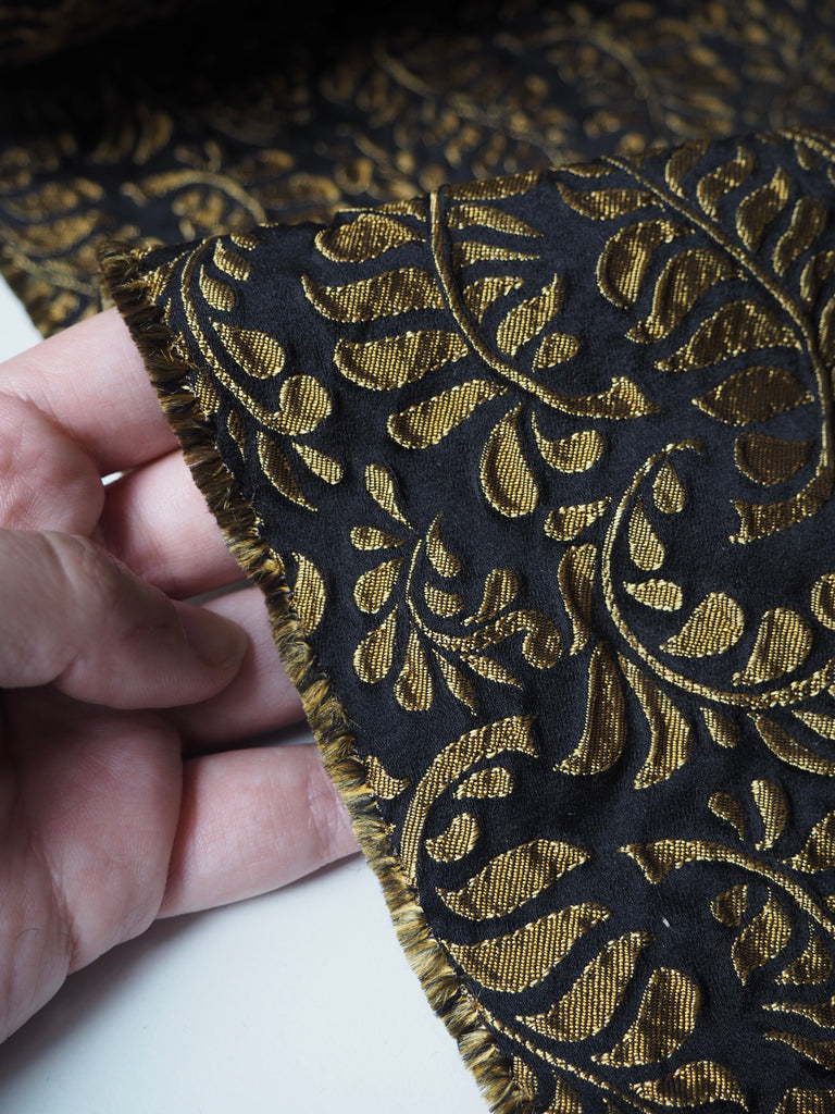 Black + Gold Garland Jacquard