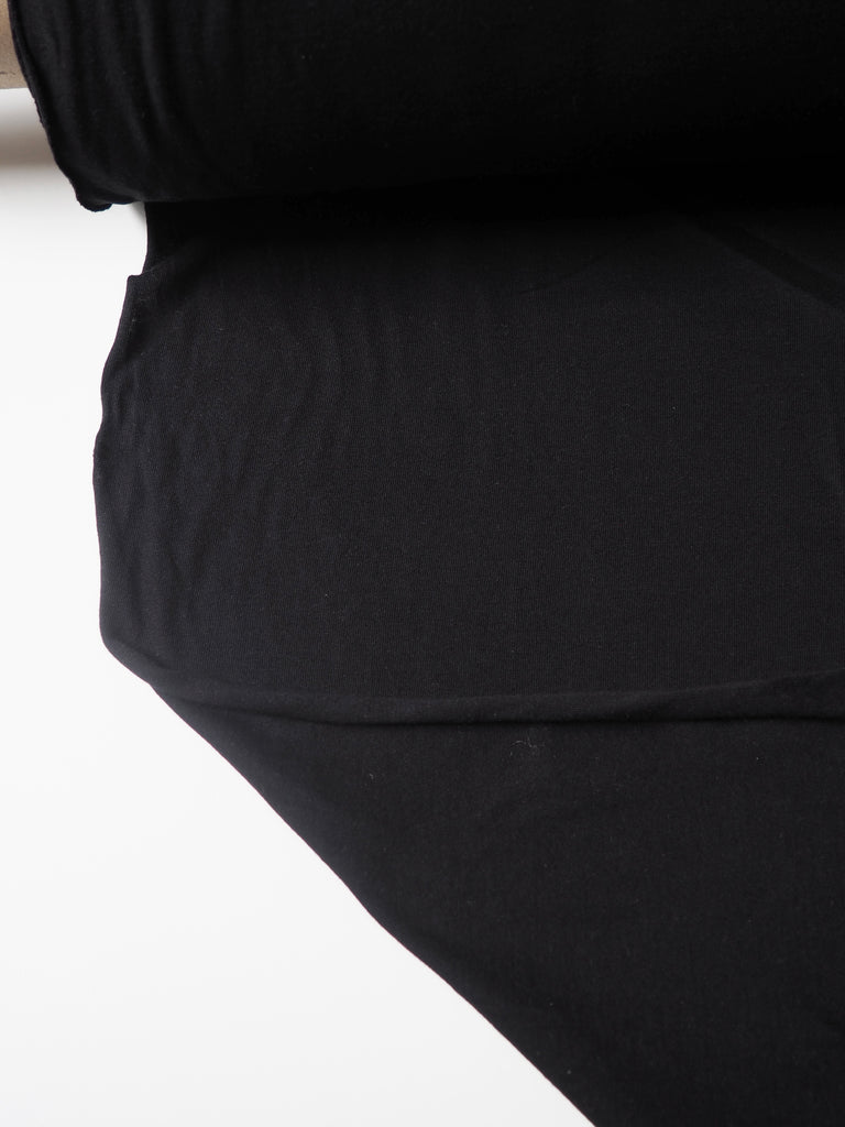 Black Cotton T-shirt Jersey