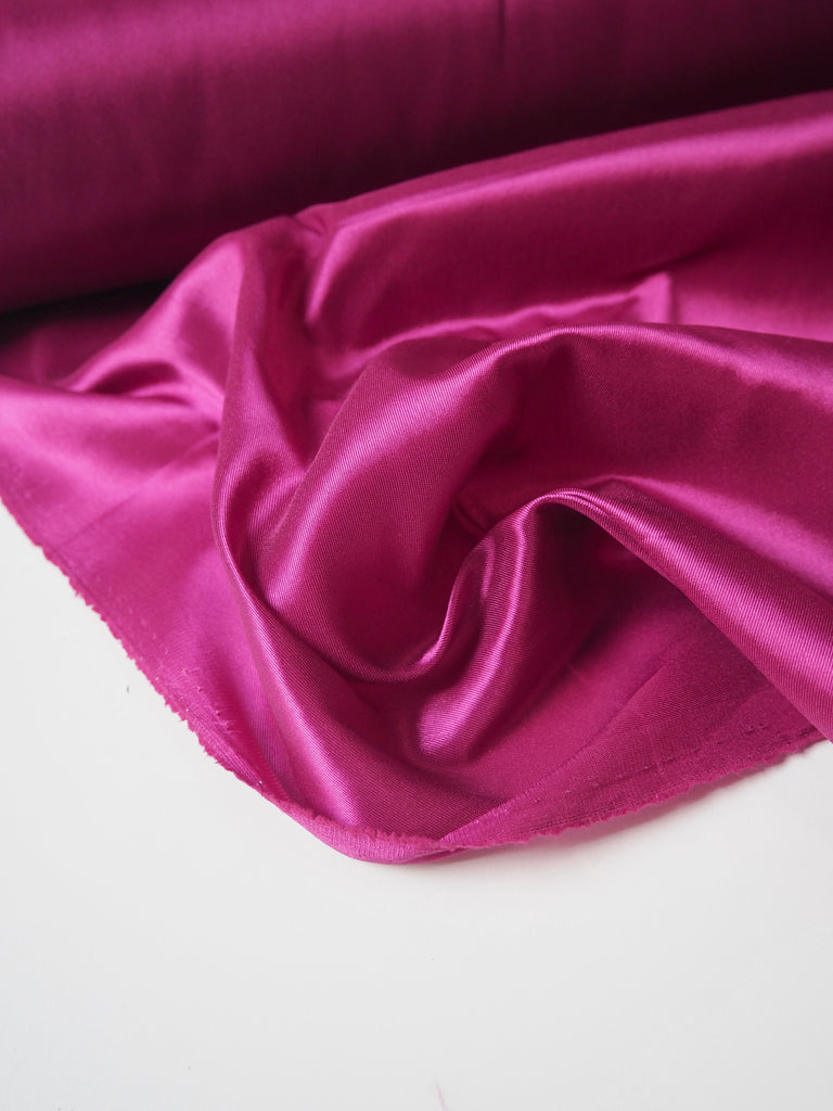 Magenta Stretch Acetate Satin Twill Lining