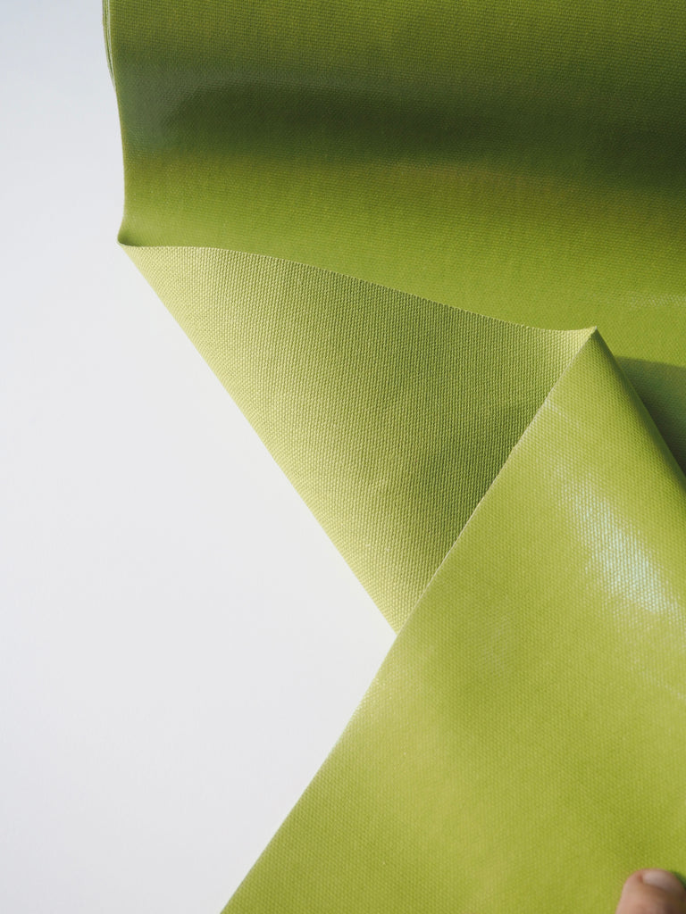 Pistachio Patent Cotton Oilcloth