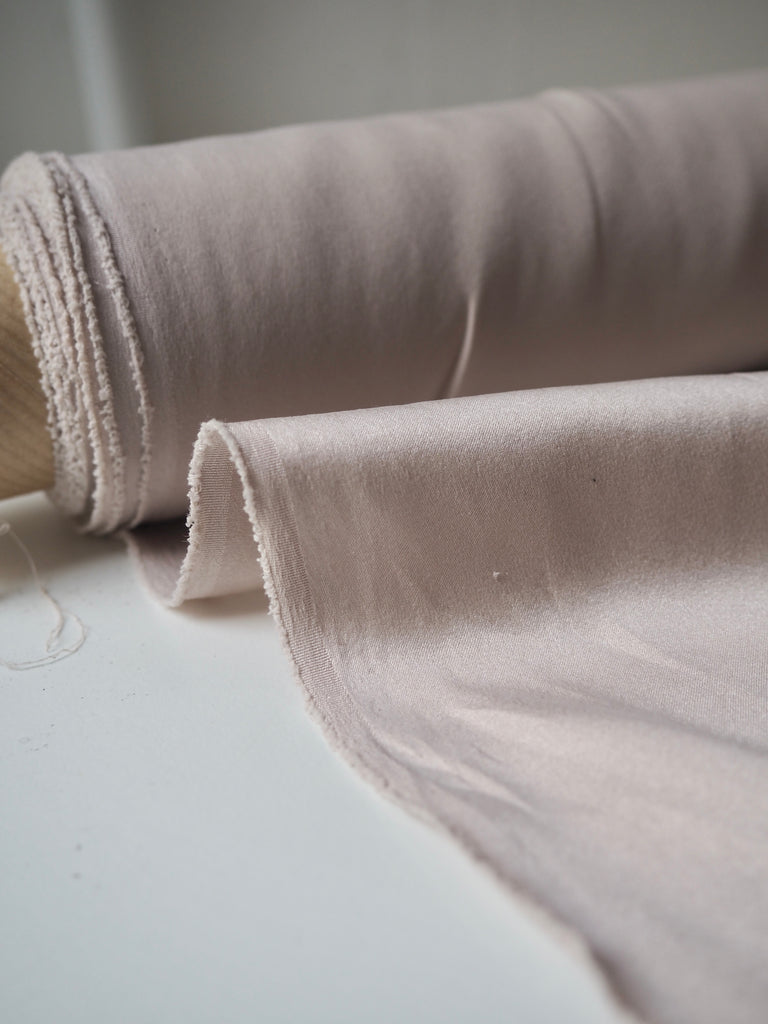 Pink Sand Stretch Washed Silk Satin
