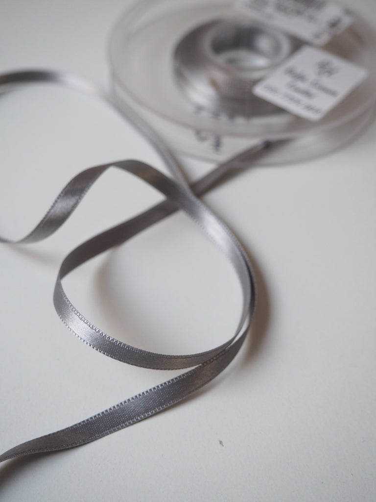 Light Grey Double Satin Ribbon 6mm