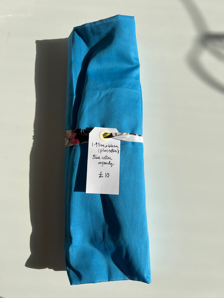 Blue Cotton Organdie Remnant