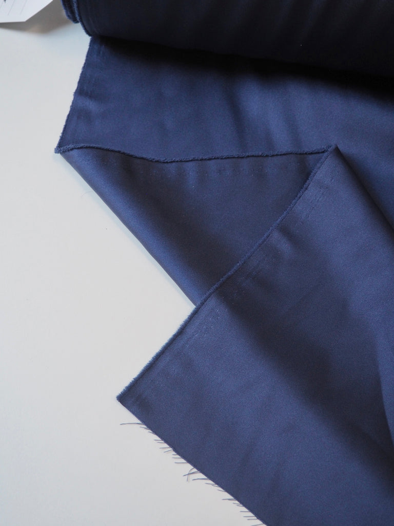 Blue Polyester Sateen