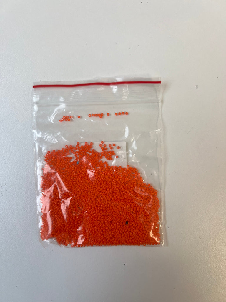 Orange Small Seed Beads 13g