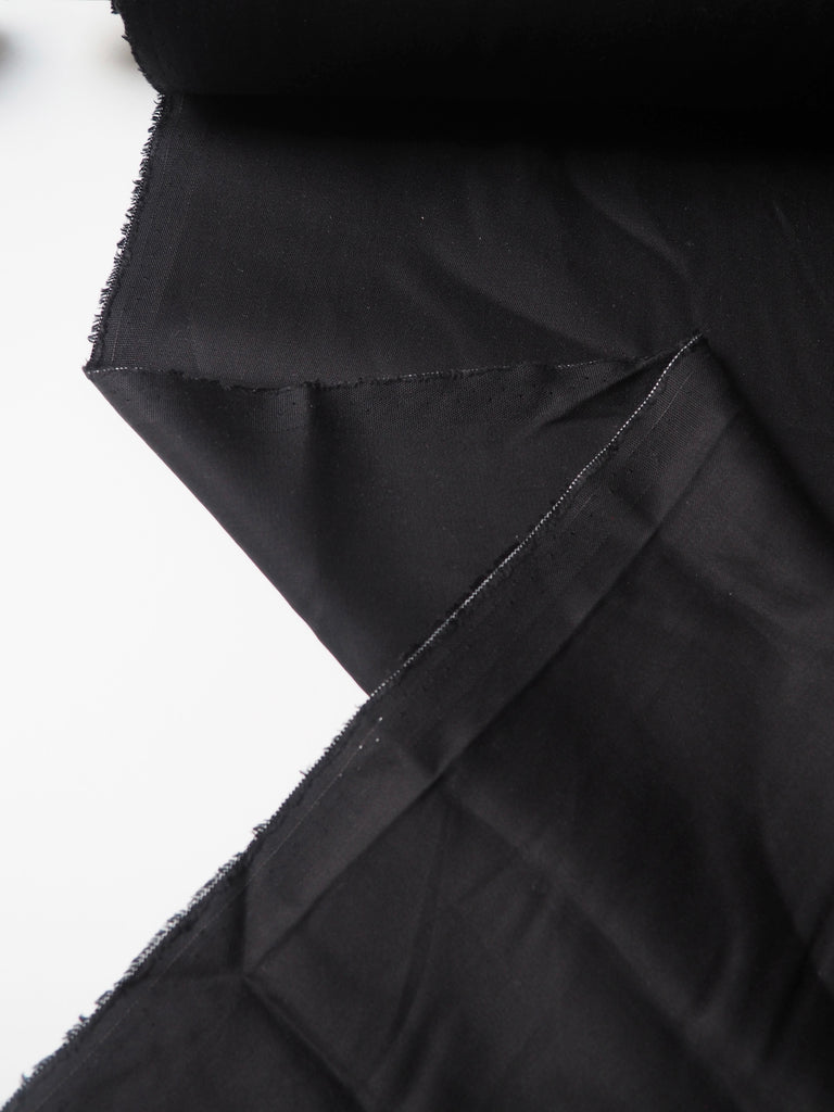 Black Tencel Broken Twill Sateen