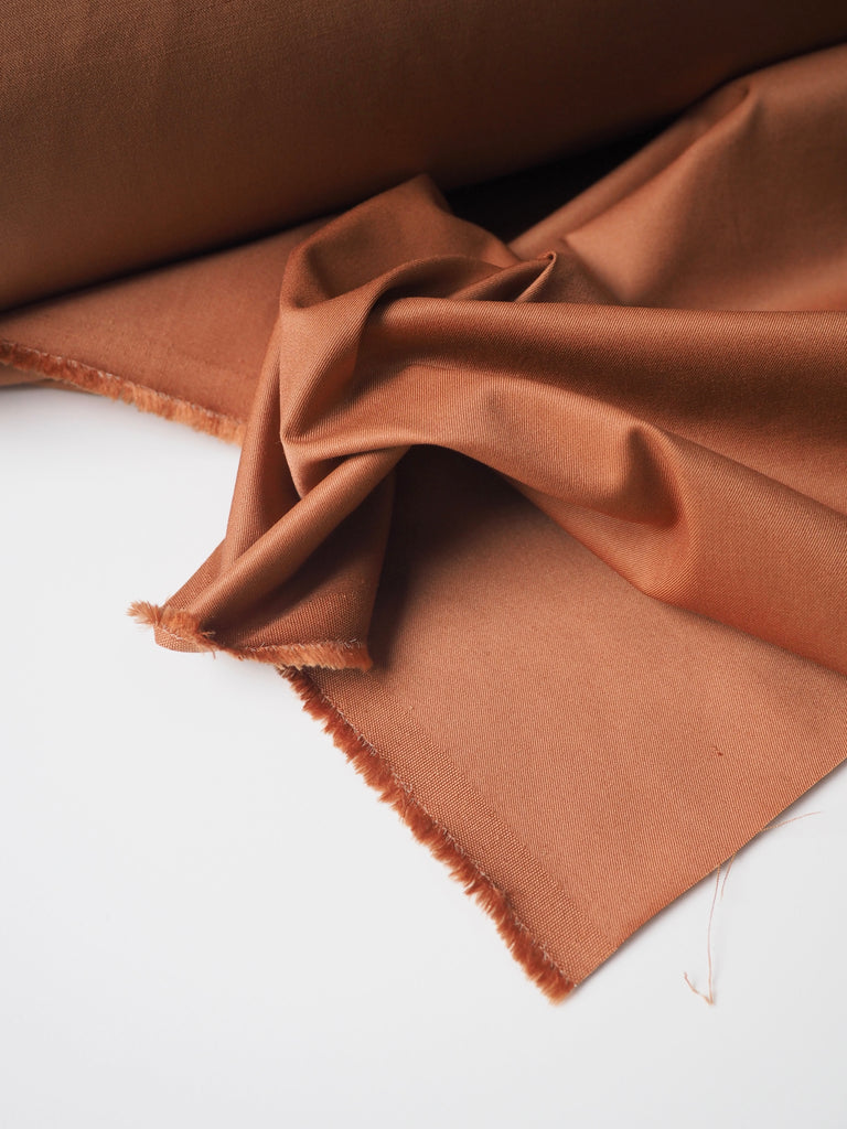 Ochre Stretch Cotton + Tencel Twill