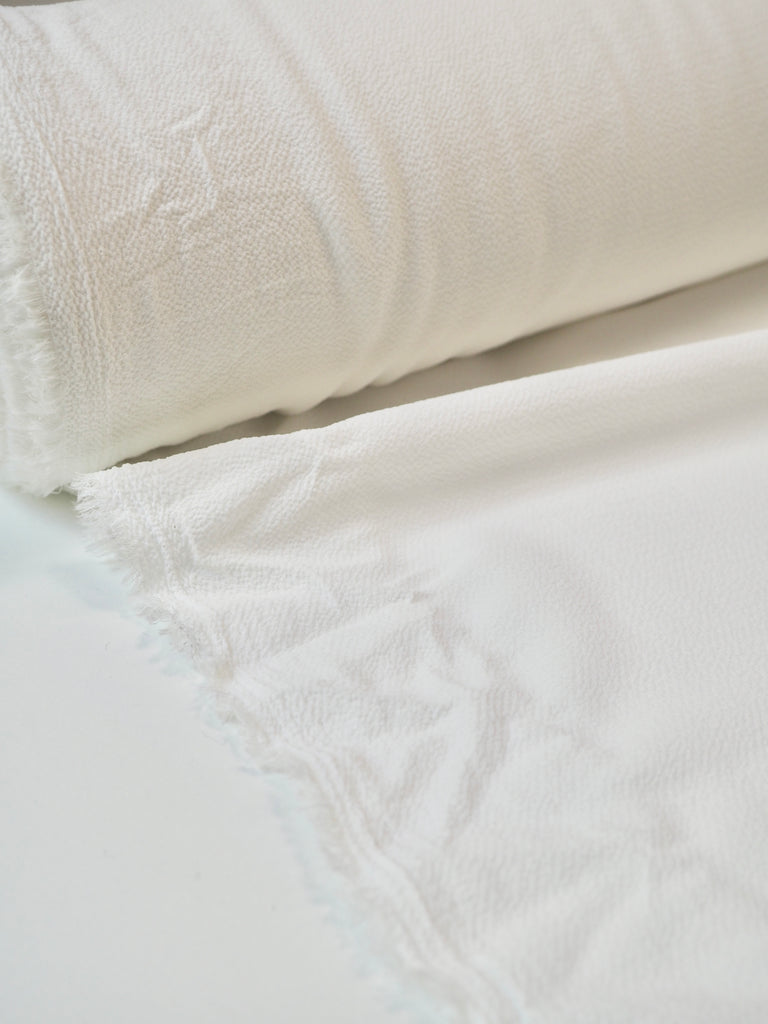 Ivory Crinkle Crepe