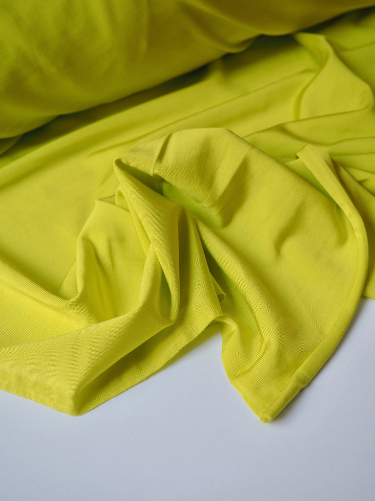 Lime Satin Viscose Jersey