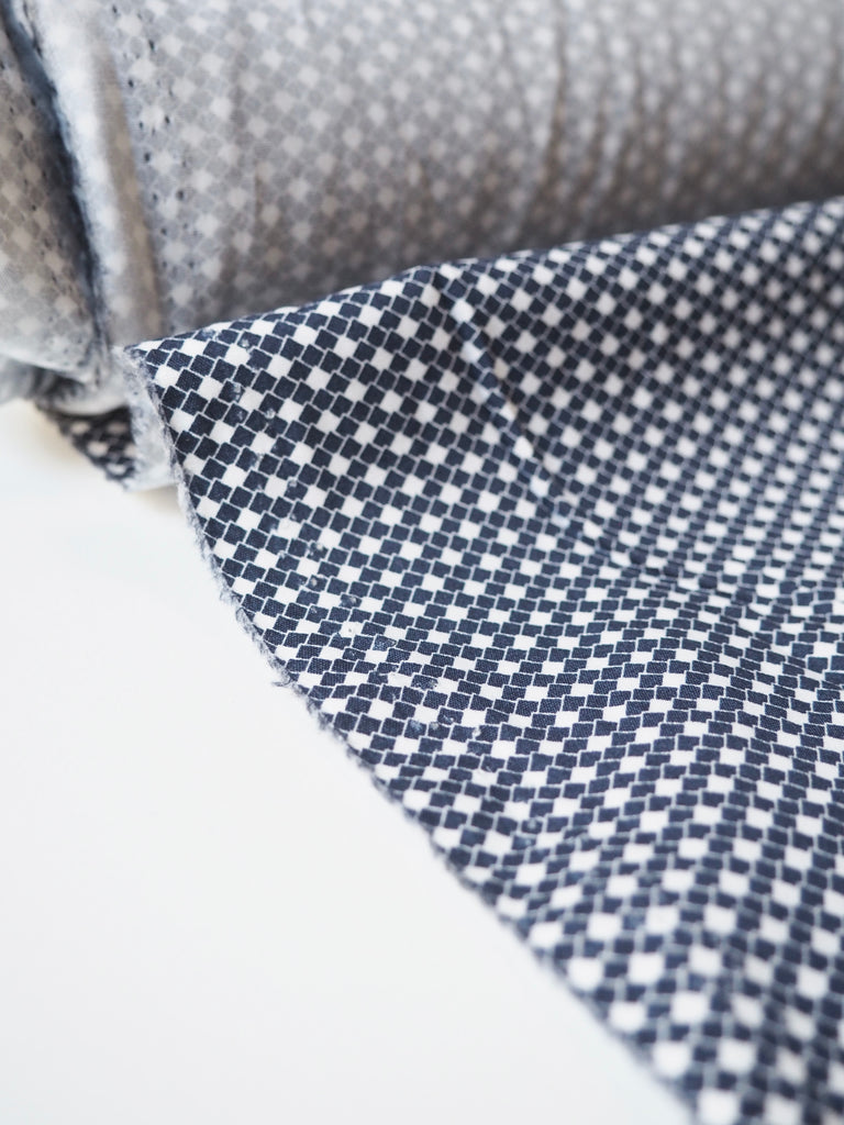 Navy Diamond Cotton