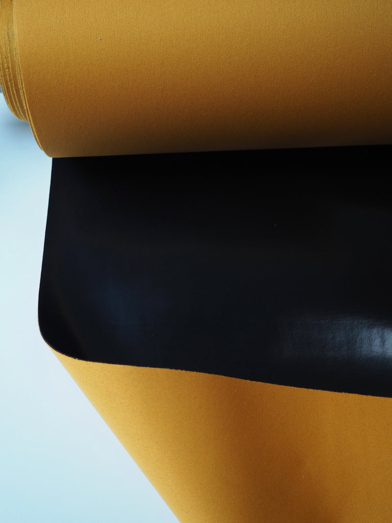 Black Patent Coated Yellow Jersey