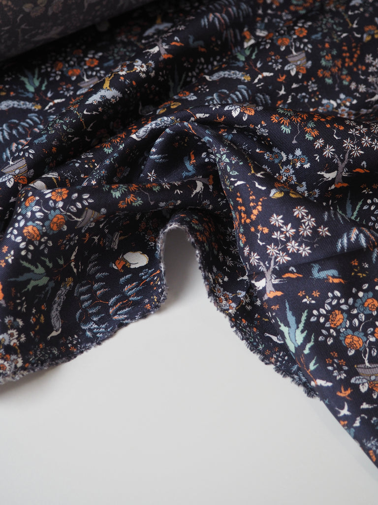 Liberty Navy Liddel Silk Twill