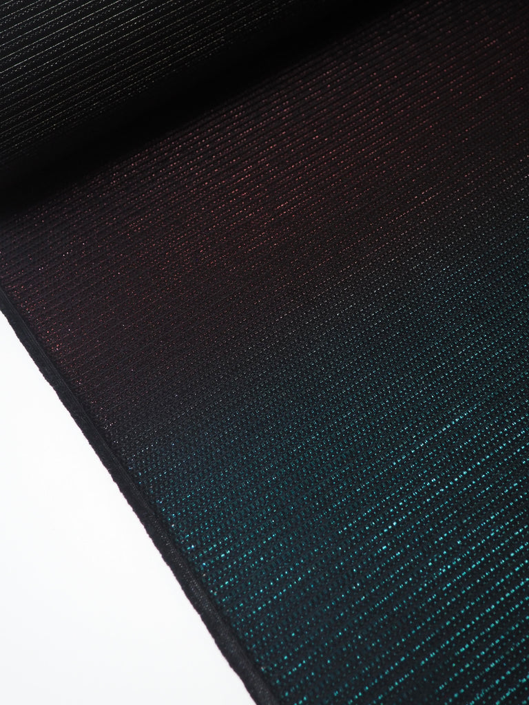 Green + Pink Ombre Metallic Wool Jacquard