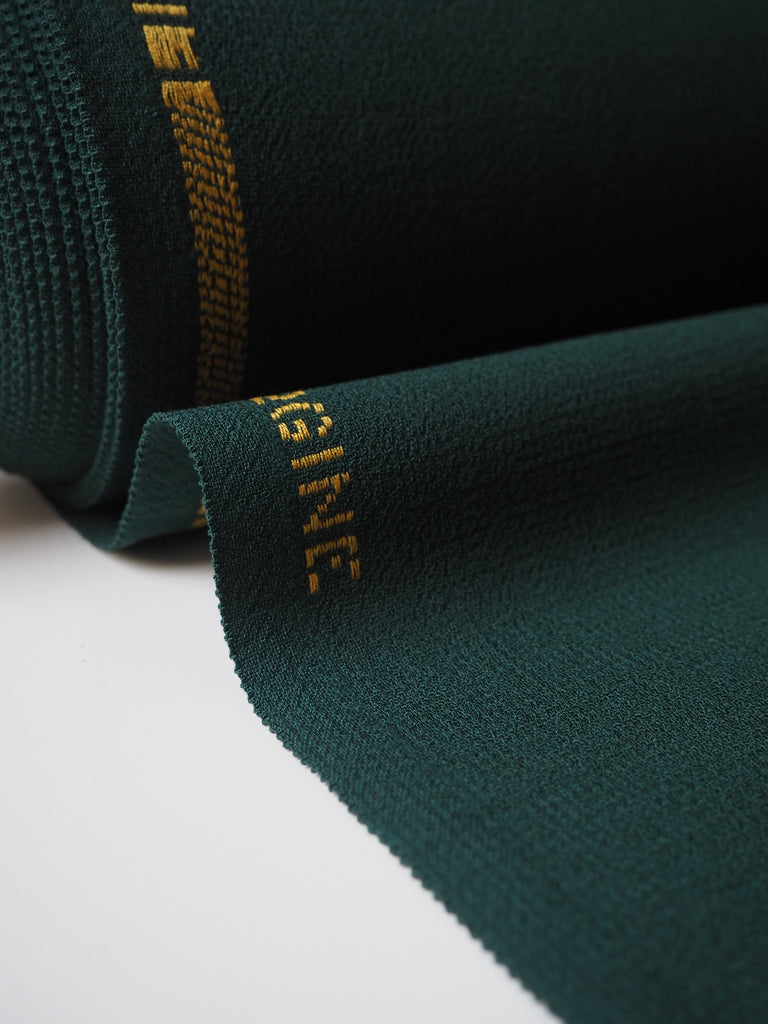 Bottle Green Double Wool Crepe