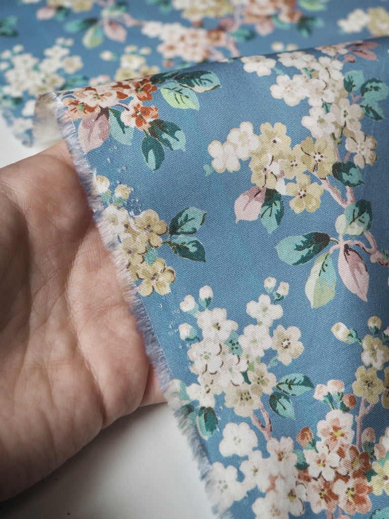 Liberty Blue Blossom Cotton Twill